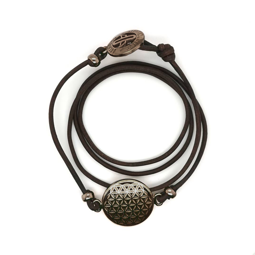 Armband „Blume des Lebens” Schwarz